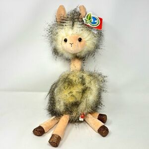 Wild Republic Fluffs Llama Plush Stuffed Animal Sparkly Hooves Soft 17” w/ Tags